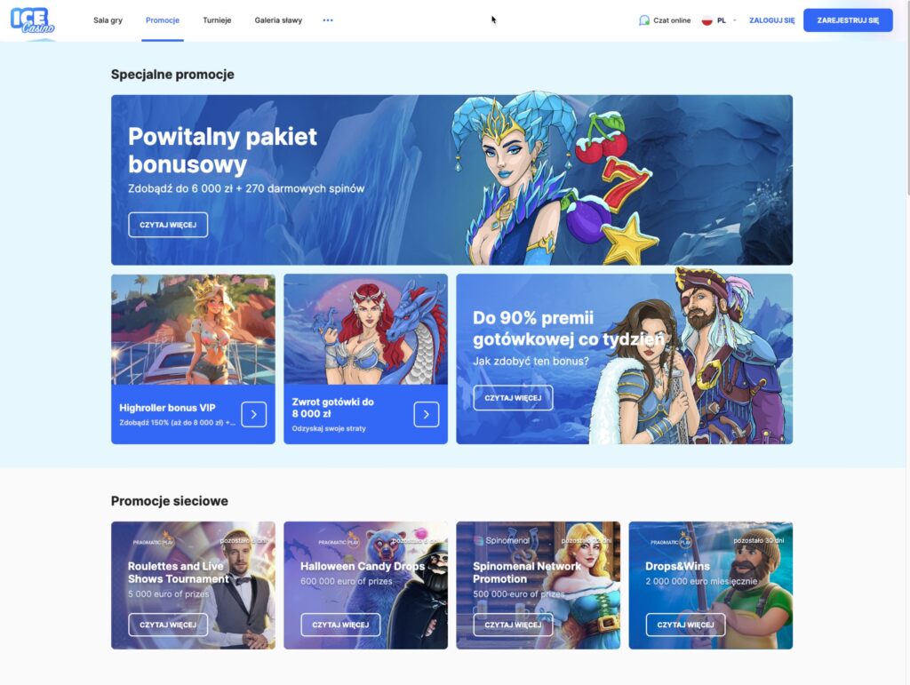 Ice Casino bonusy
