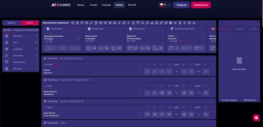 NVcasino sport